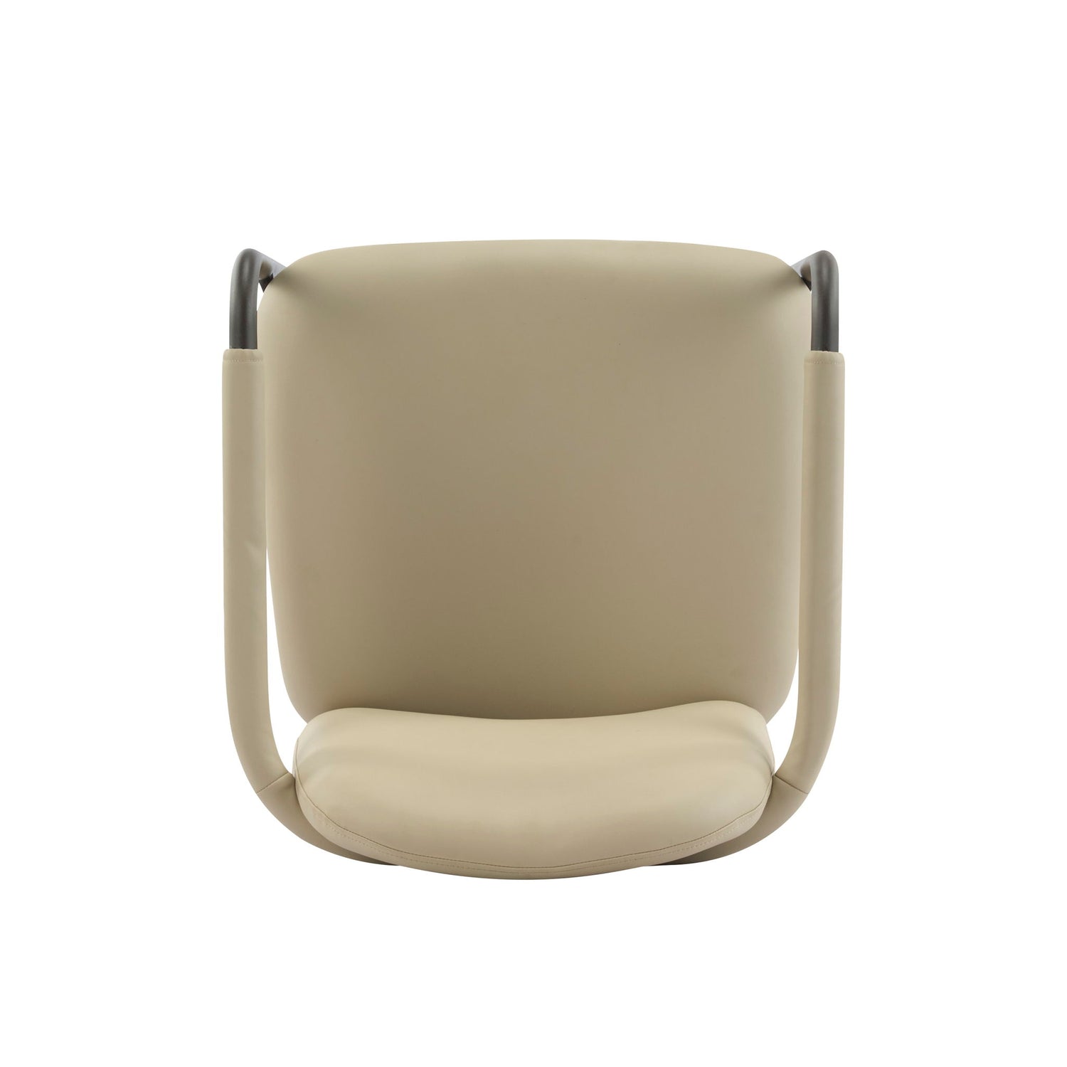 Modern Dining Chair (Set of 2) With Iron Frame - Espresso / Khaki