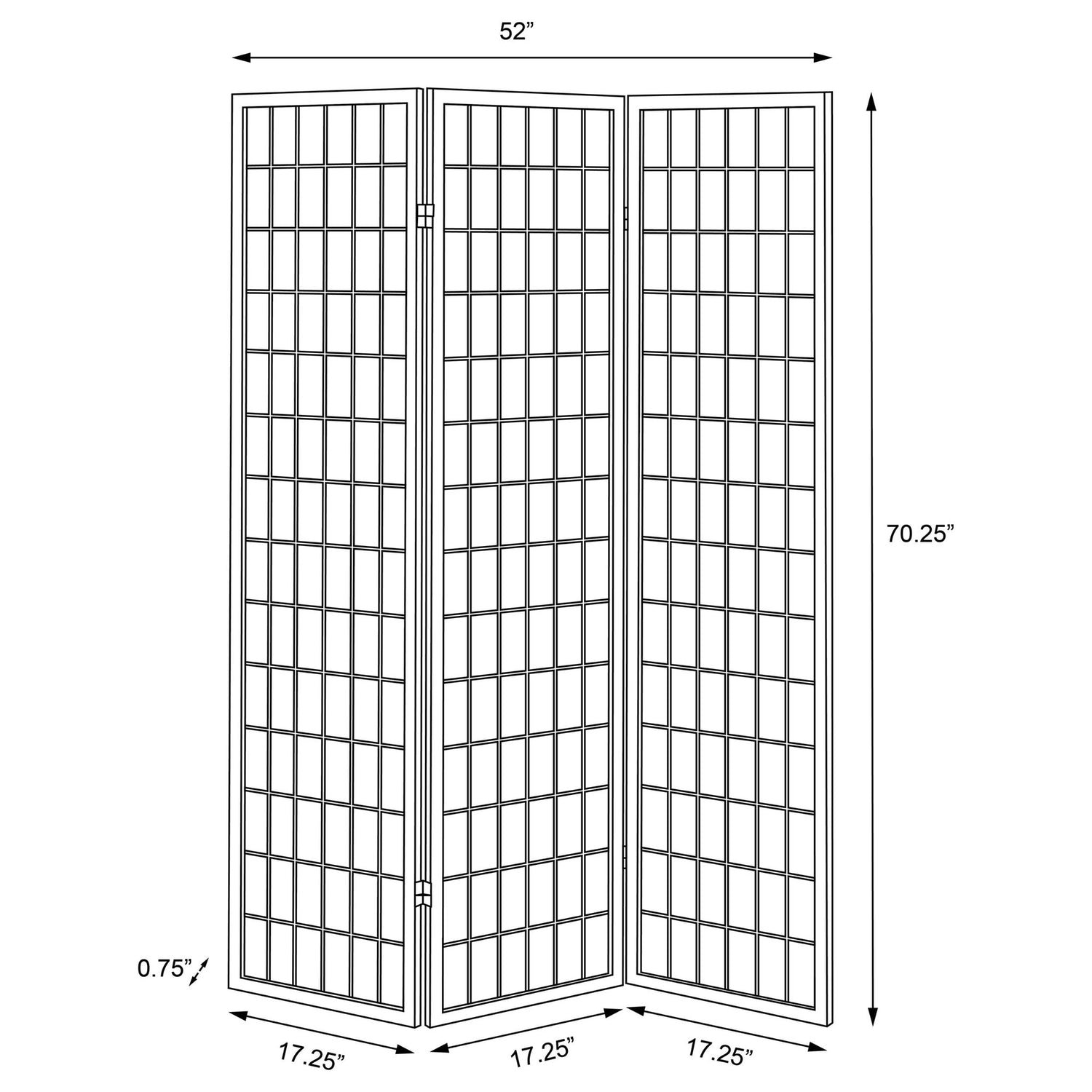 Porch &amp; Den - 3 Panel Room Divider