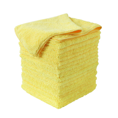 Multifunctional Microfiber Towel For Car Cleaning, Kitchen &amp; Glass Scrubbing - Yellow