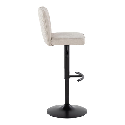 Henry - Contemporary Adjustable Barstool &amp; Swivel With Rounded T Footrest (Set of 2)