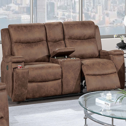 Modern Manual Motion Living Room Set &amp; Hidden Cup Holders