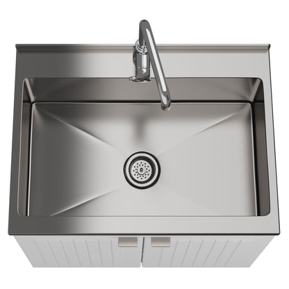 Murphy - Laundry Cabinet &amp; Faucet And Stainless Steel Sink