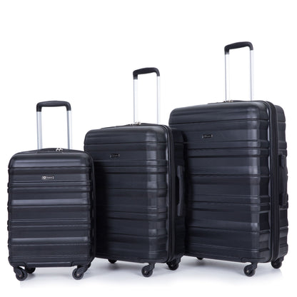 Expandable 3 Piece Luggage Sets Lightweight &amp; Durable Suitcase, Spinner Wheels, Tsa Lock