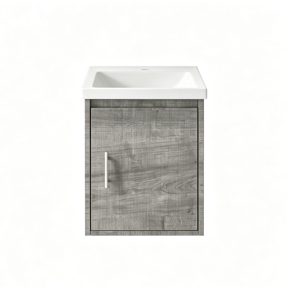 Floating Bathroom Vanity Combo, Wall Mounted Cabinet With Sink &amp; Soft Close Doors For Small Bathrooms