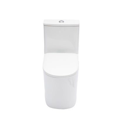 1 Piece Toilet For Bathroom, Soft Closing Seat, Dual Flush 1.1 / 1.6 Gpf - White