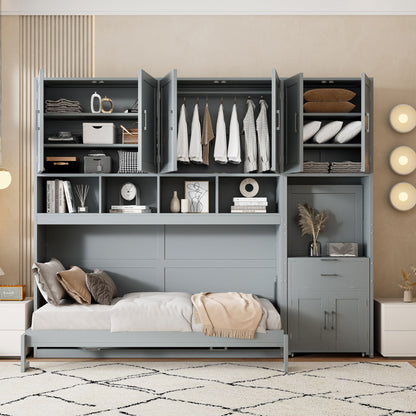 Murphy Wall Bed With Closet, Drawers &amp; Desk