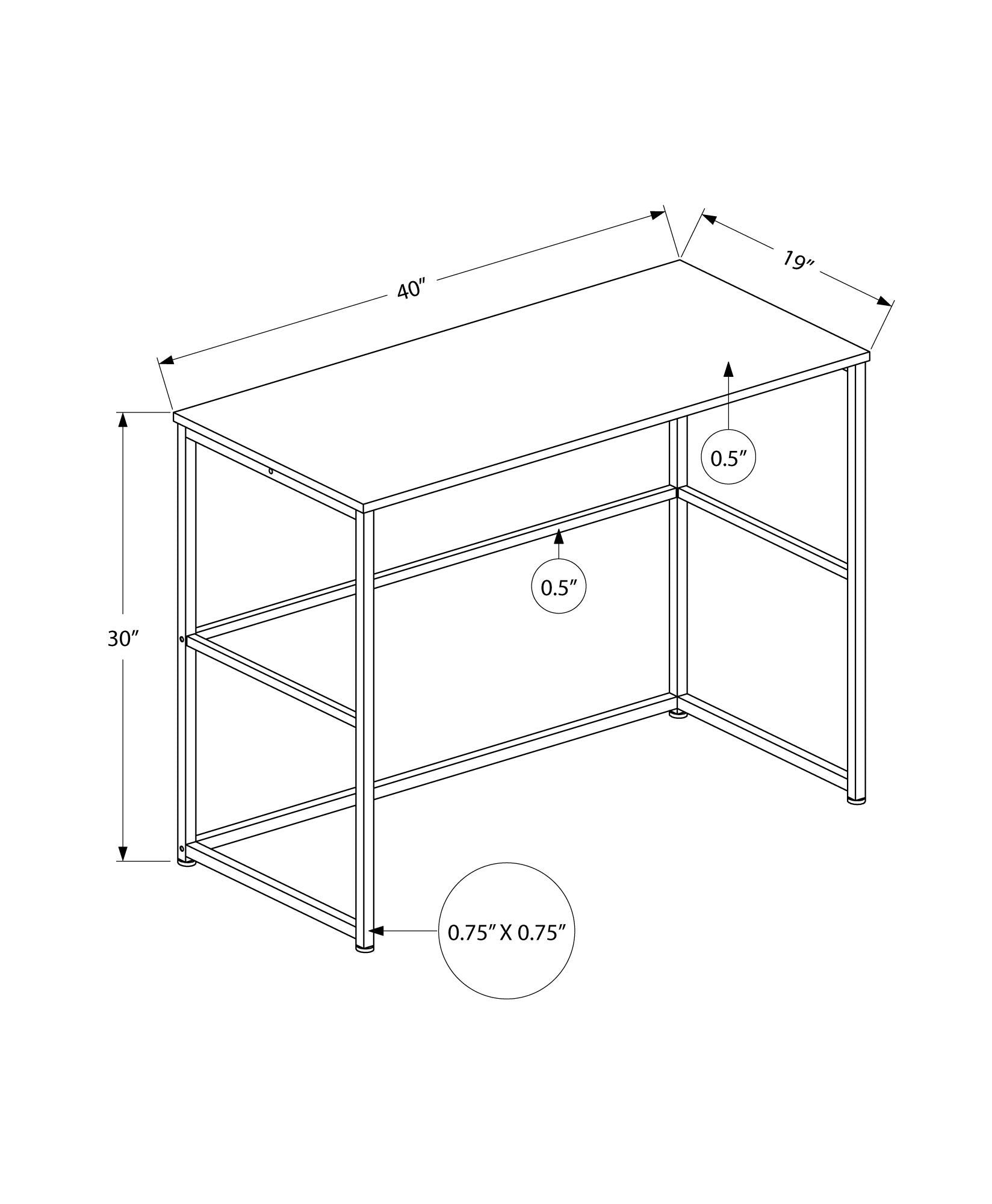 Computer Desk, Home Office, Laptop, Left &amp; Right Set-Up, Storage Drawers, Work, Contemporary, Modern - Black