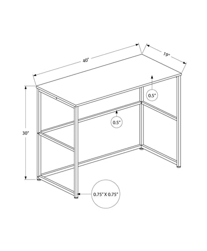 Computer Desk, Home Office, Laptop, Left &amp; Right Set-Up, Storage Drawers, Work, Contemporary, Modern - Black