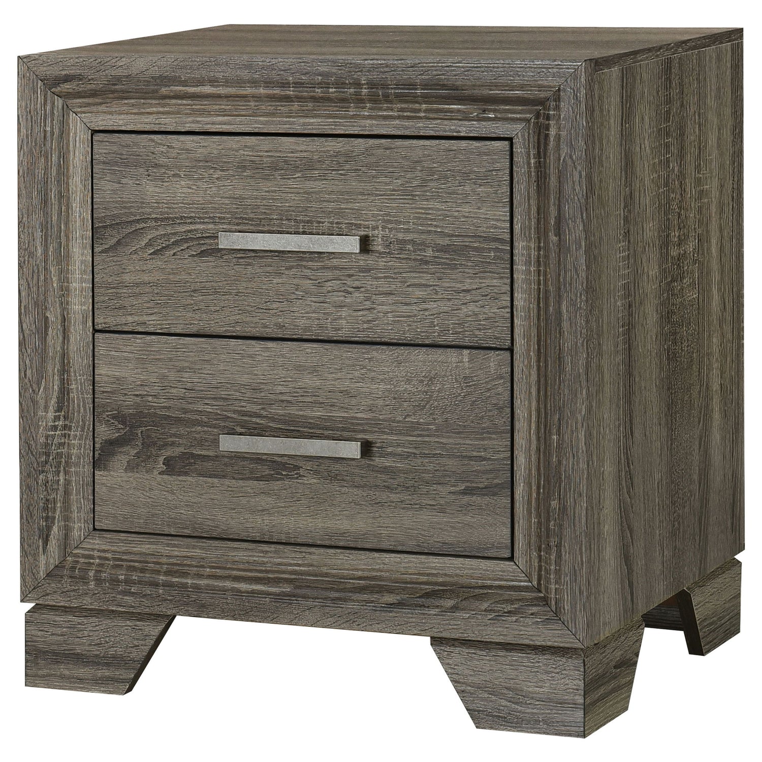 Funston - 2 Drawer Nightstand - Brown Oak