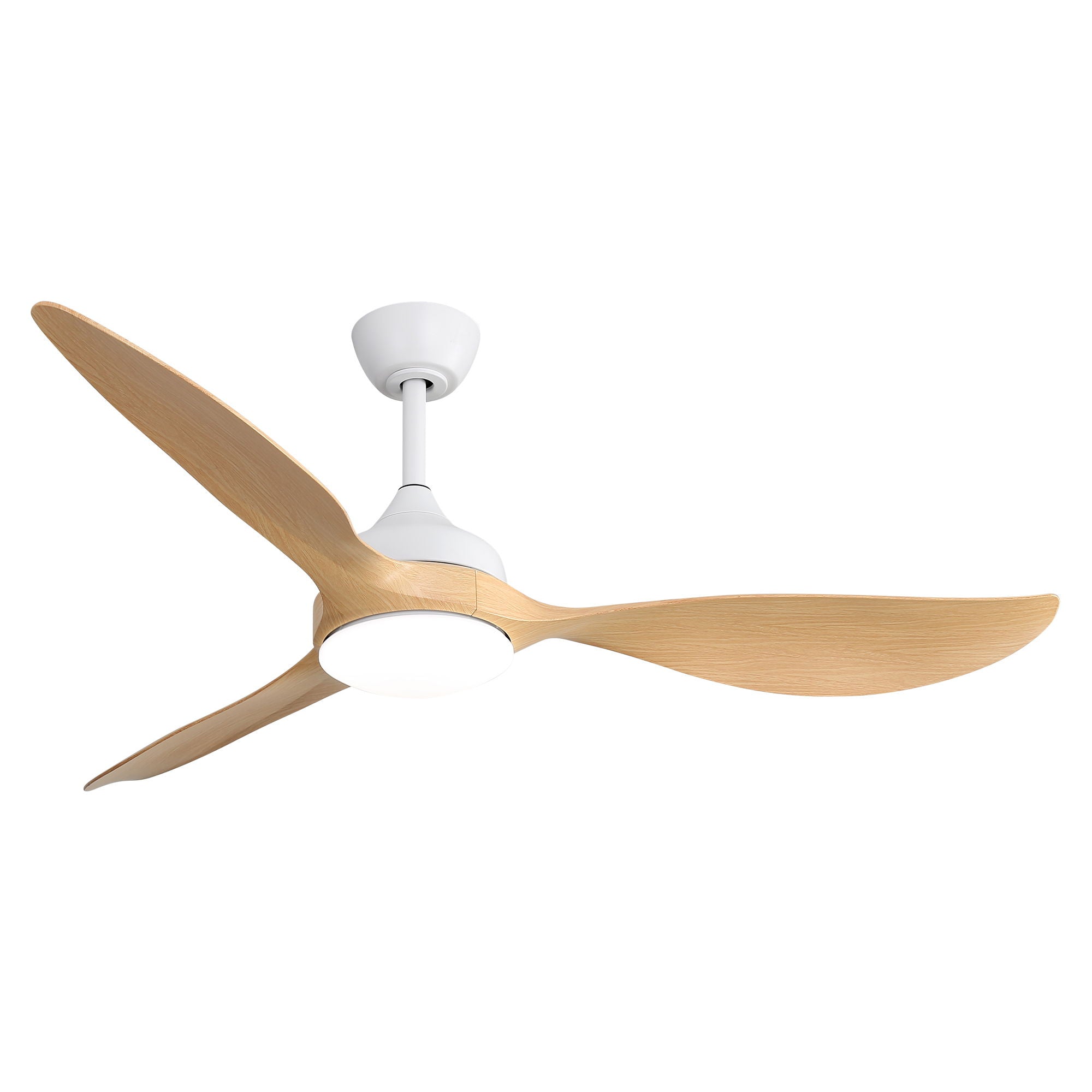 Modern Ceiling Fans Dimmable LED Light Quiet DC Reversible Motor For Indoor &amp; Outdoor - White