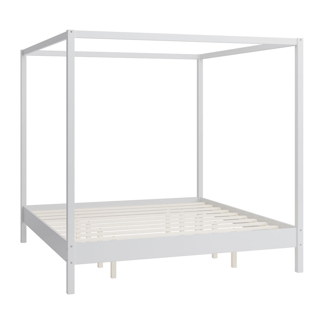 Canopy Bed Frame 4 Poster Platform Bed With Slats Support, No Box Spring Needed