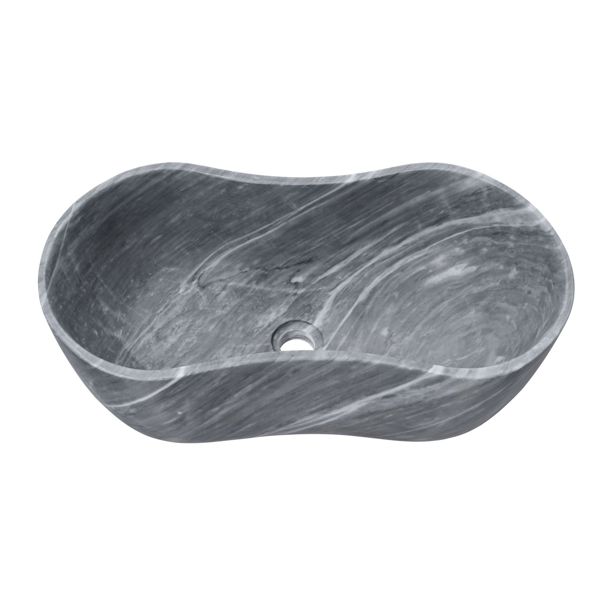 Bathroom Vessel Sink With Wavy Design