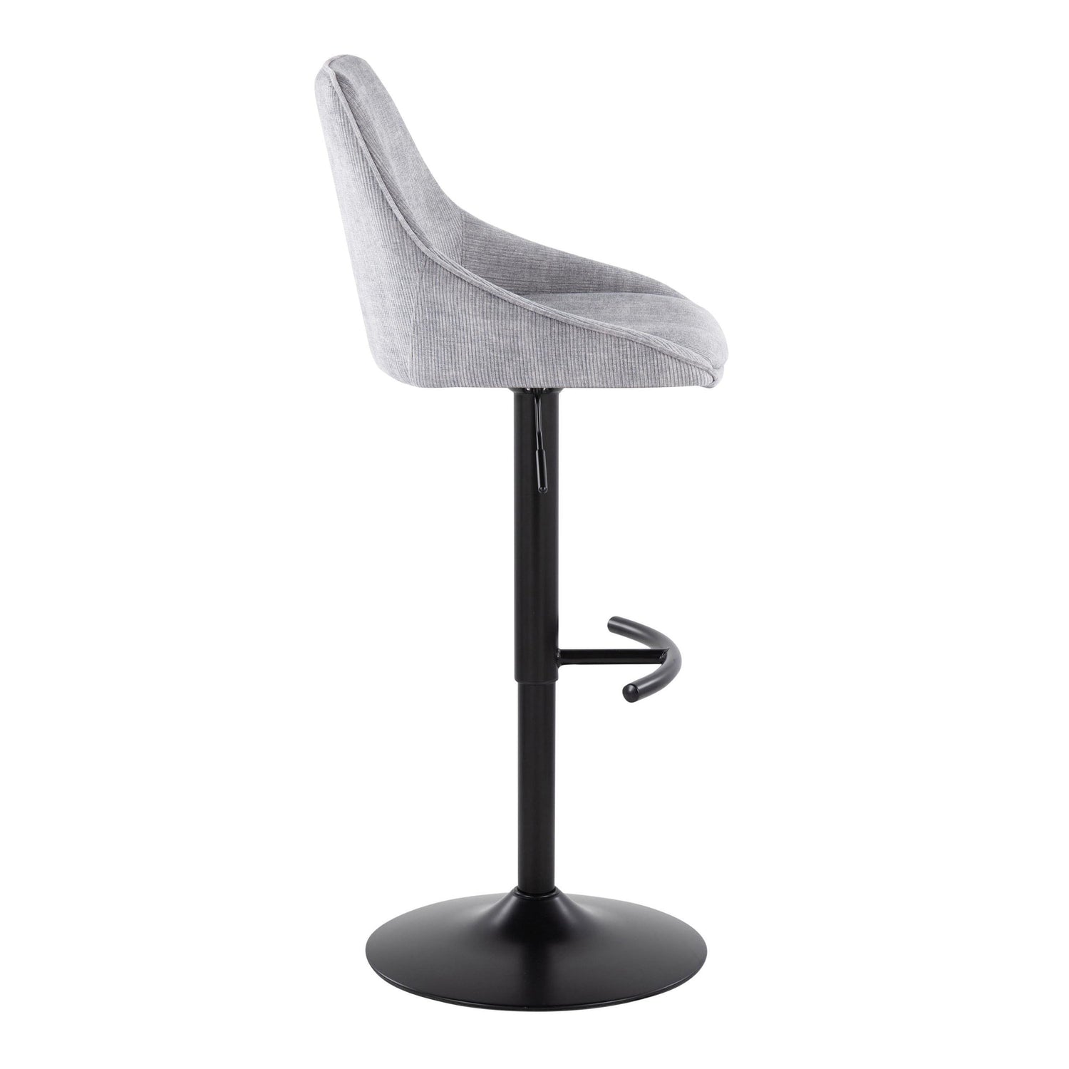 Diana - Contemporary Adjustable Barstool &amp; Swivel With Rounded T Footrest (Set of 2)