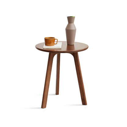 Round Small End Table, Side Table For Bedroom &amp; Balcony