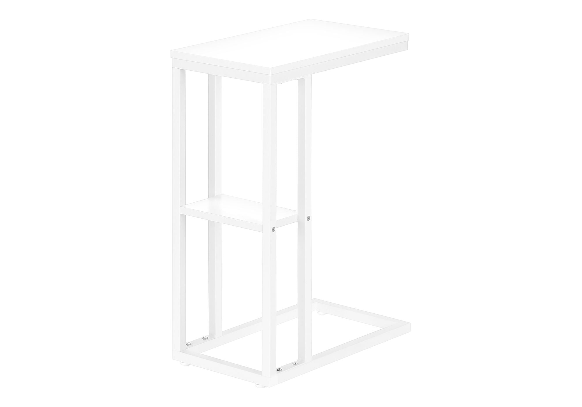Accent Table, C - Shaped, Marble Look Contemporary &amp; Modern Convenient Design