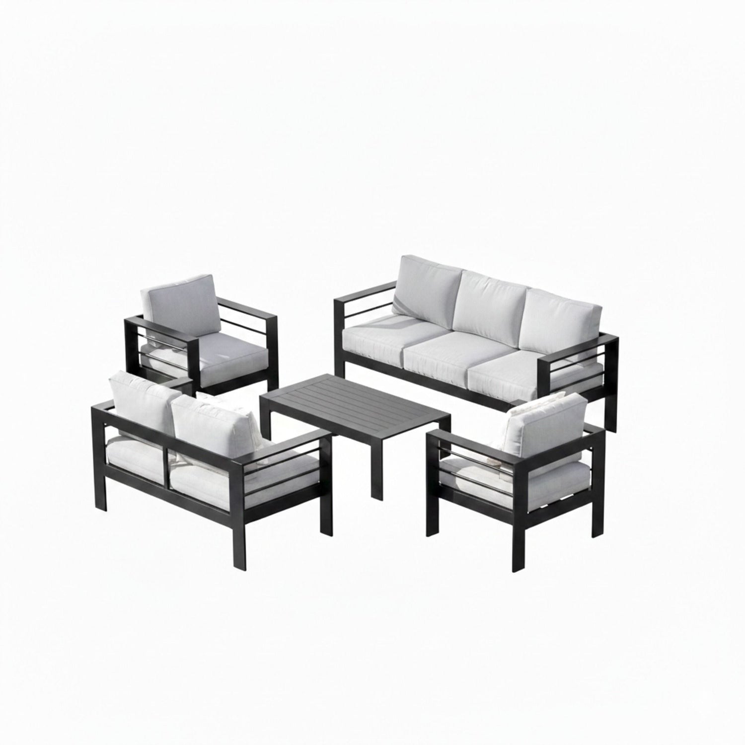 Outdoor Patio Set, All-Weather With Thick Cushions