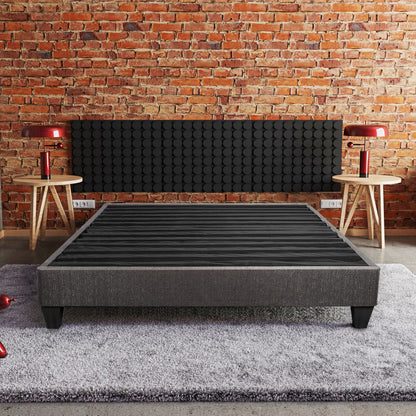 14&quot; Upholstered Platform Bed Base, Mattress Foundation
