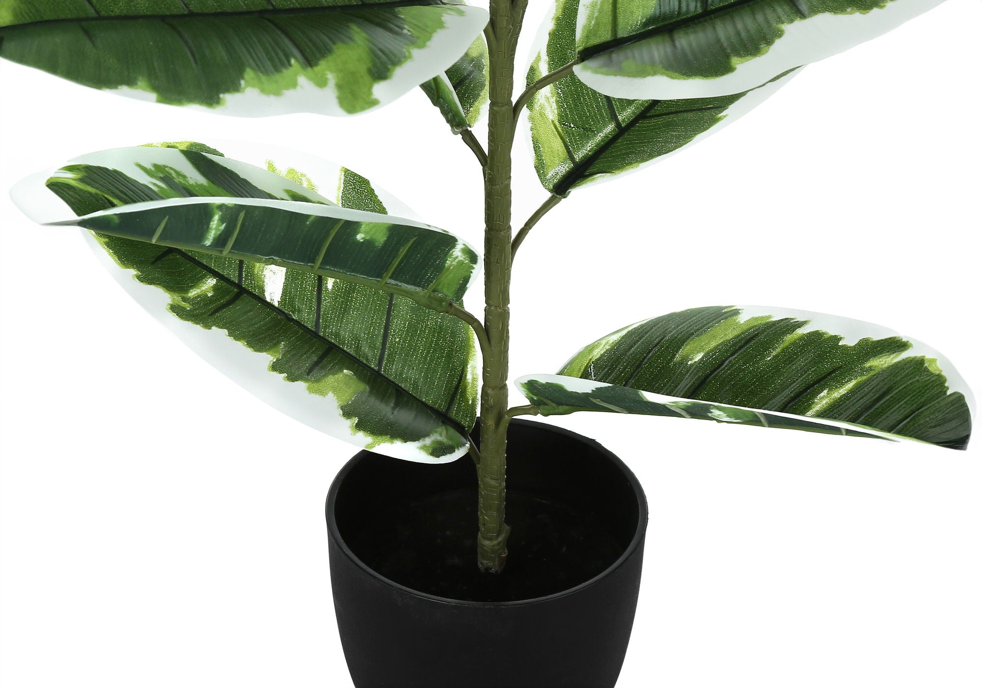 27&quot; Tall, Artificial Plant, Rubber, Indoor, Faux, Fake, Table, Greenery, Potted, Real Touch, Decorative - Green / Black