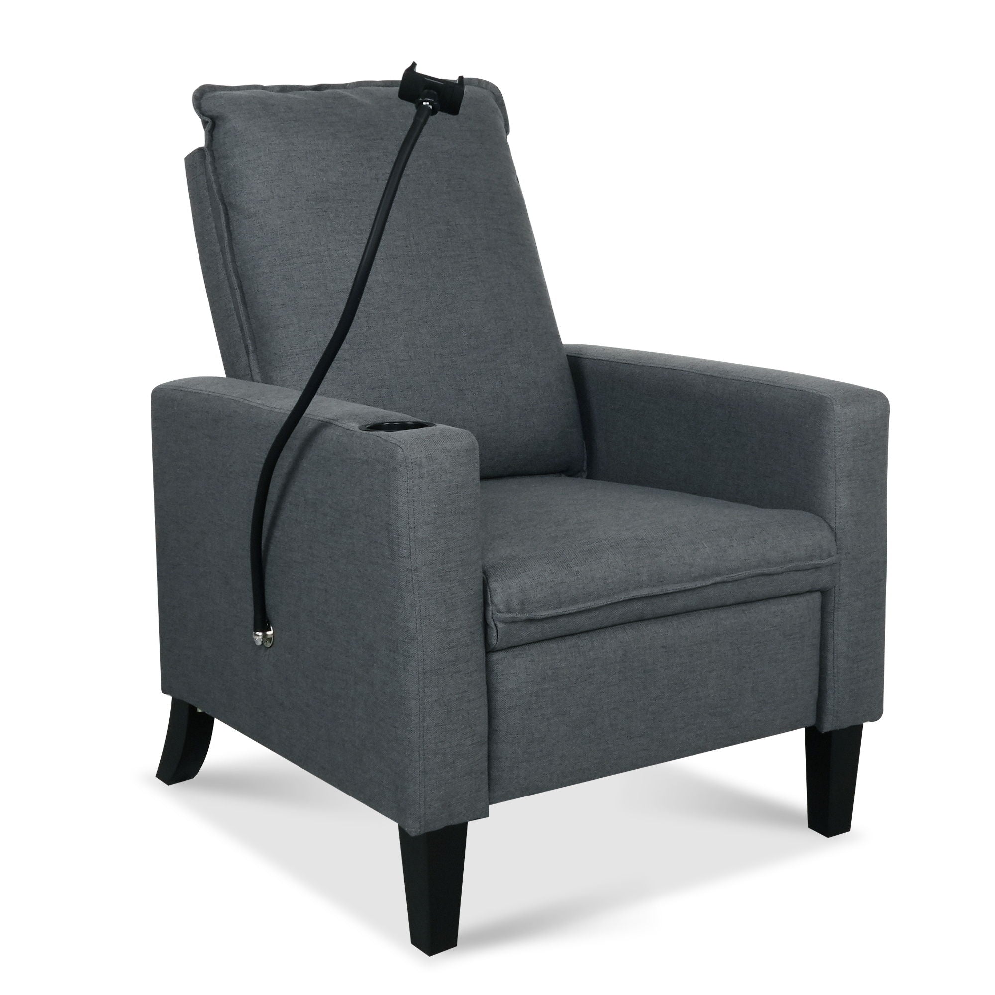 Recliner Chairs For Adults, Adjustable Recliner Sofa With Mobile Phone Holder &amp; Cup Holder, Modern Reclining Chairs Fabric Push Back Recliner Chairs For Living Room, Bedroom