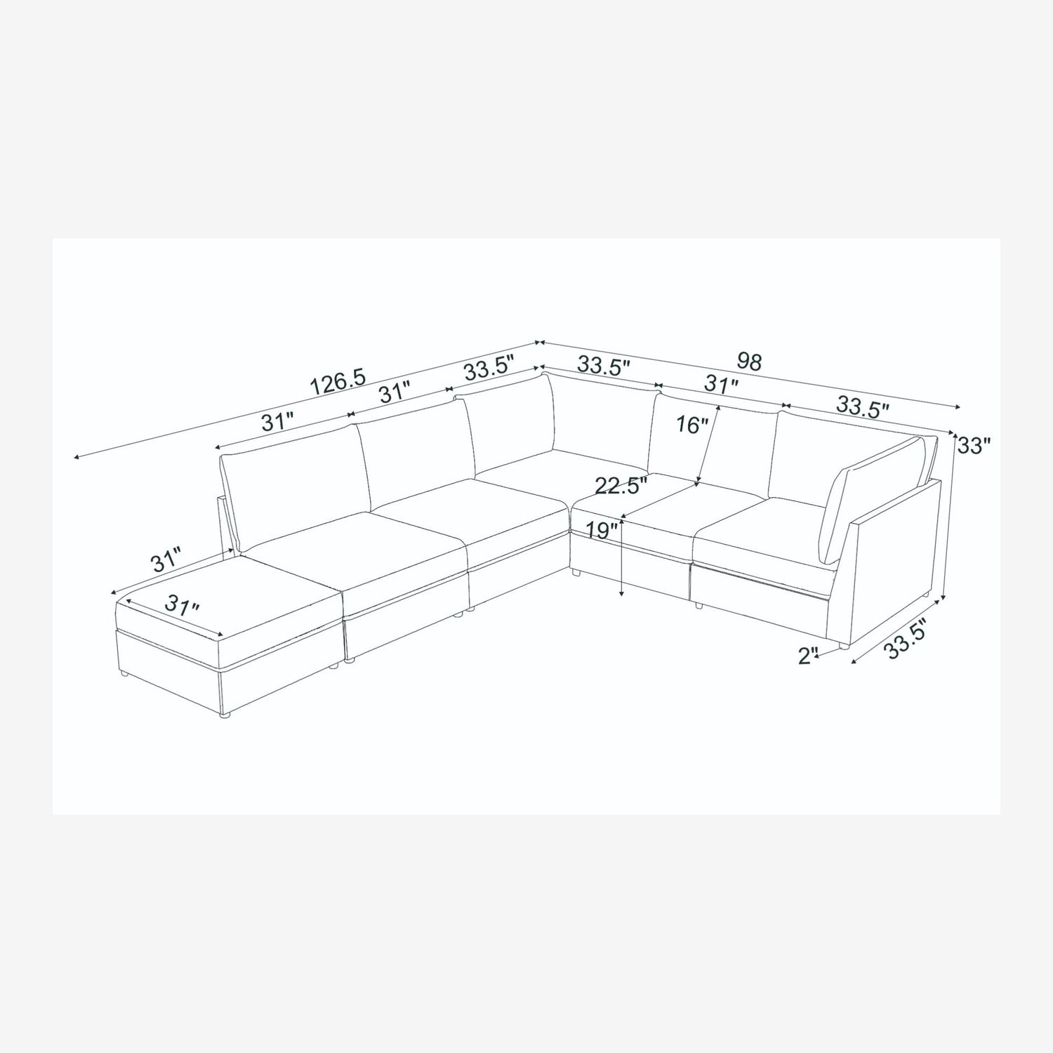 Reversible Modular Sectional &amp; Custom Configuration And Premium Upholstery - Dark Green