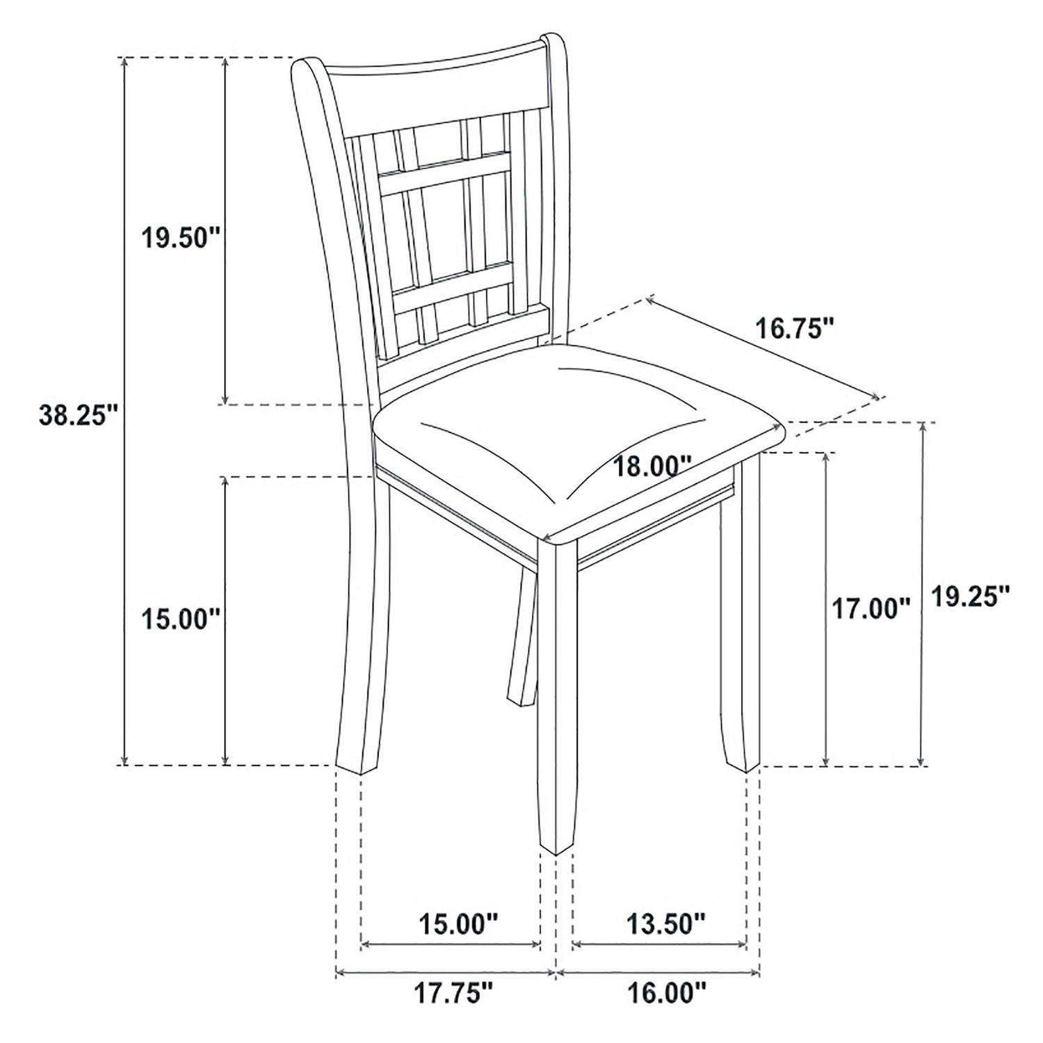 Lattice Back Side Chairs (Set of 2)