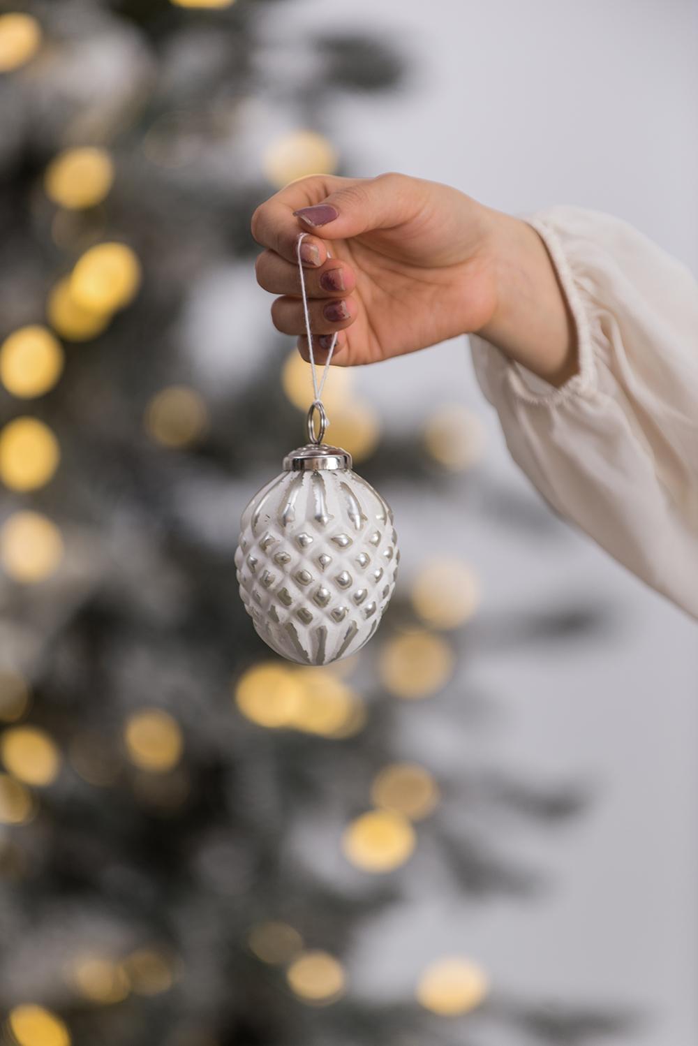 Glass Decorative Hanging Ball Christmas Tree Ornaments (Set of 12)