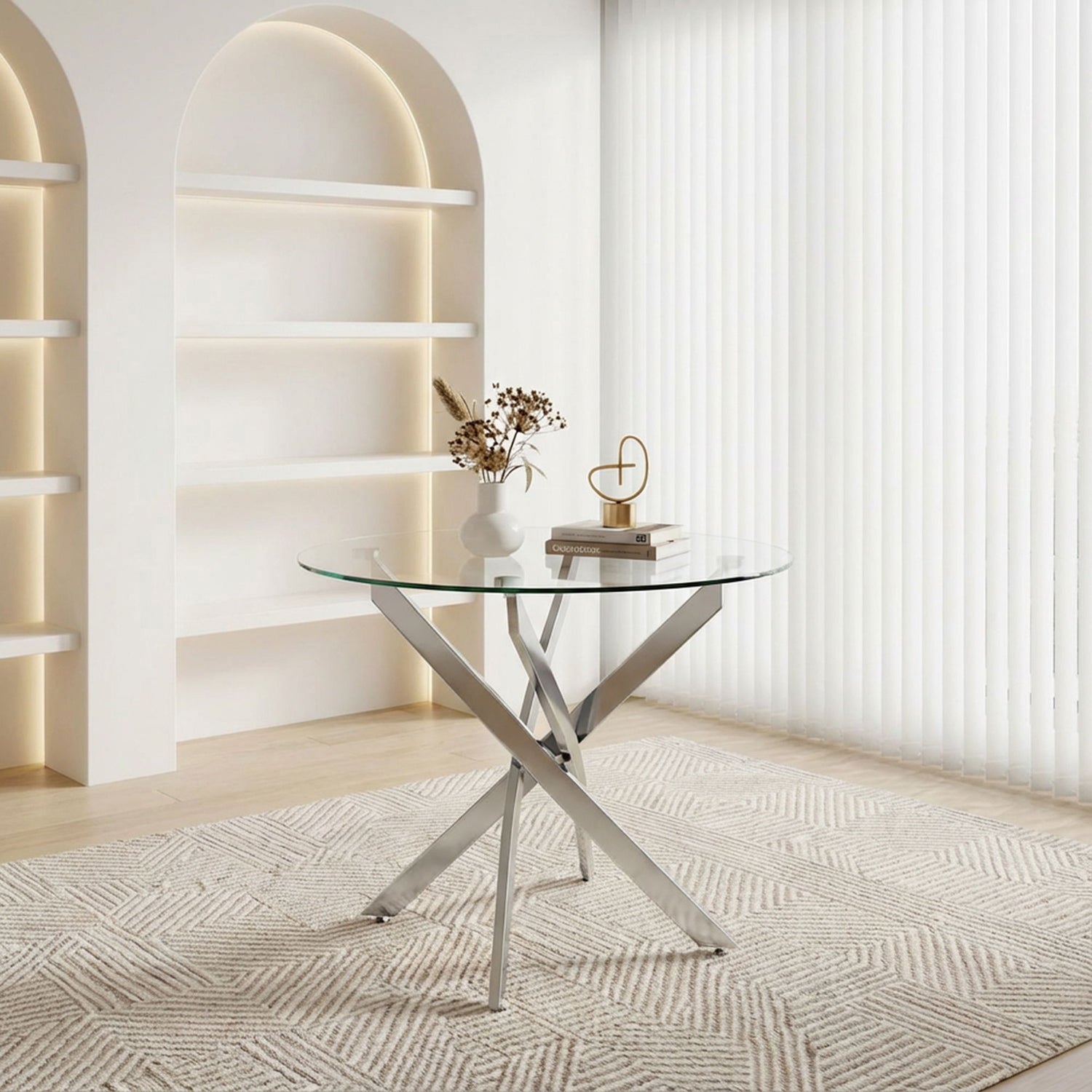 Round Dining, Kitchen Table For Dining Room - Chrome