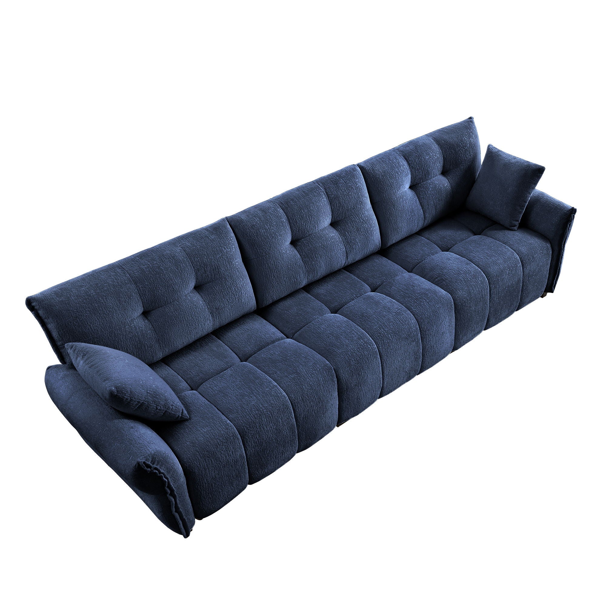 Modern Sofa &amp; Pillows, Textured Cover, High Rebound Cushions