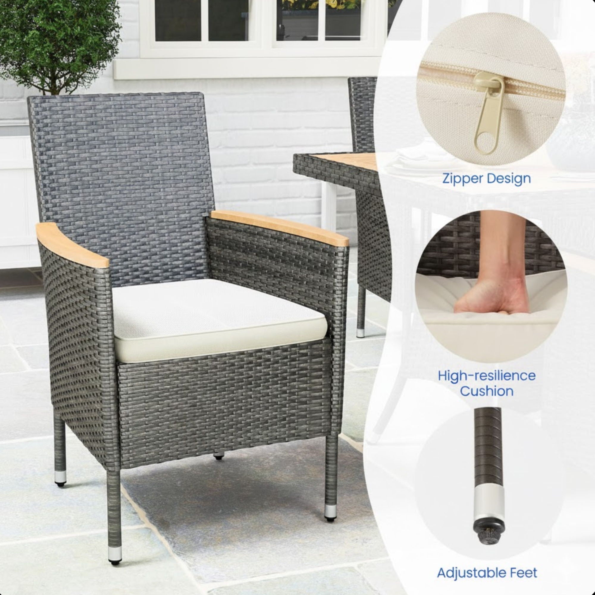 5 Piece Patio Dining Set With Table