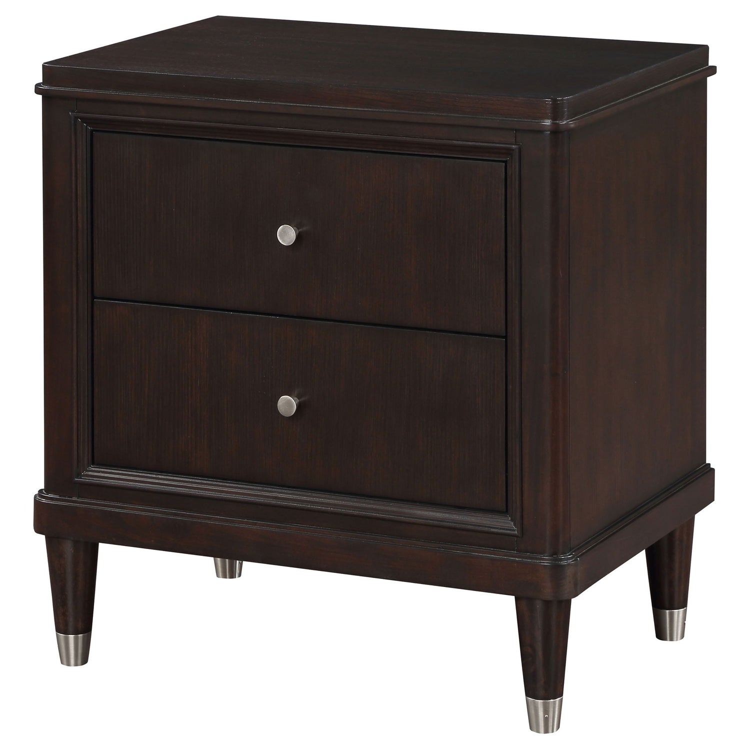 Niguel - 2 Drawer Nightstand With Felt Lined Top Drawer - Brown
