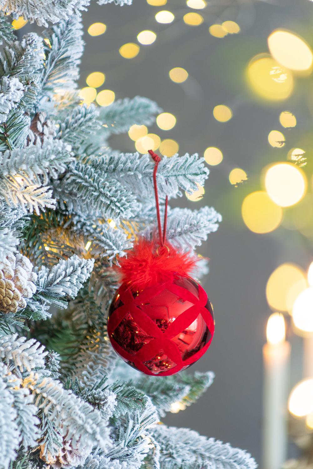 Christmas Ball Ornaments, Decorative Hanging Ball Tree Ornaments For Holiday Party Decorations