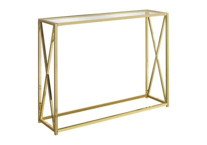 Accent Console Table For Entryway, Contemporary &amp; Modern - Gold