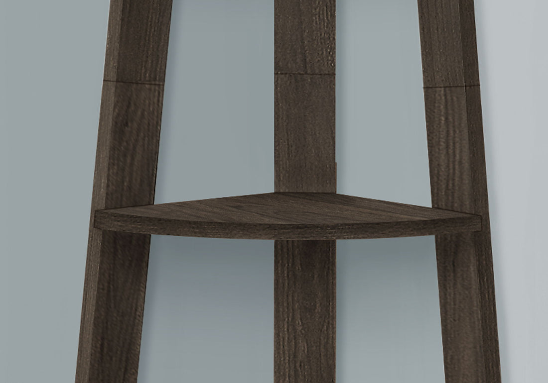 Bookshelf, Bookcase, Etagere, Corner, 5 Tier, For Office, Contemporary &amp; Modern - Oak