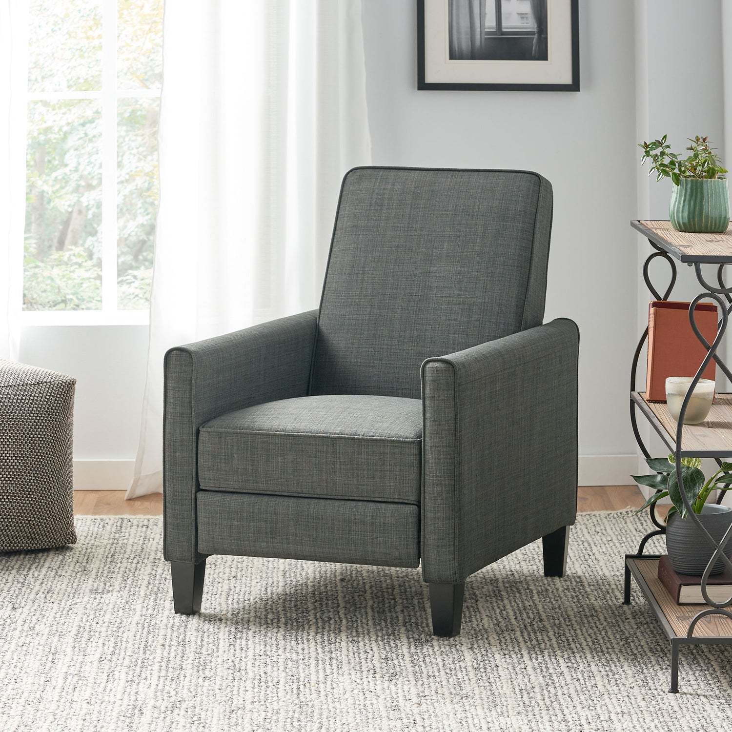 Upholstered Push Back Recliner Chair For Living Room