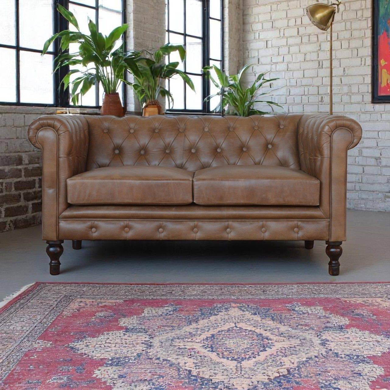 Buffalo - Leather Chesterfield Sofa - Brown