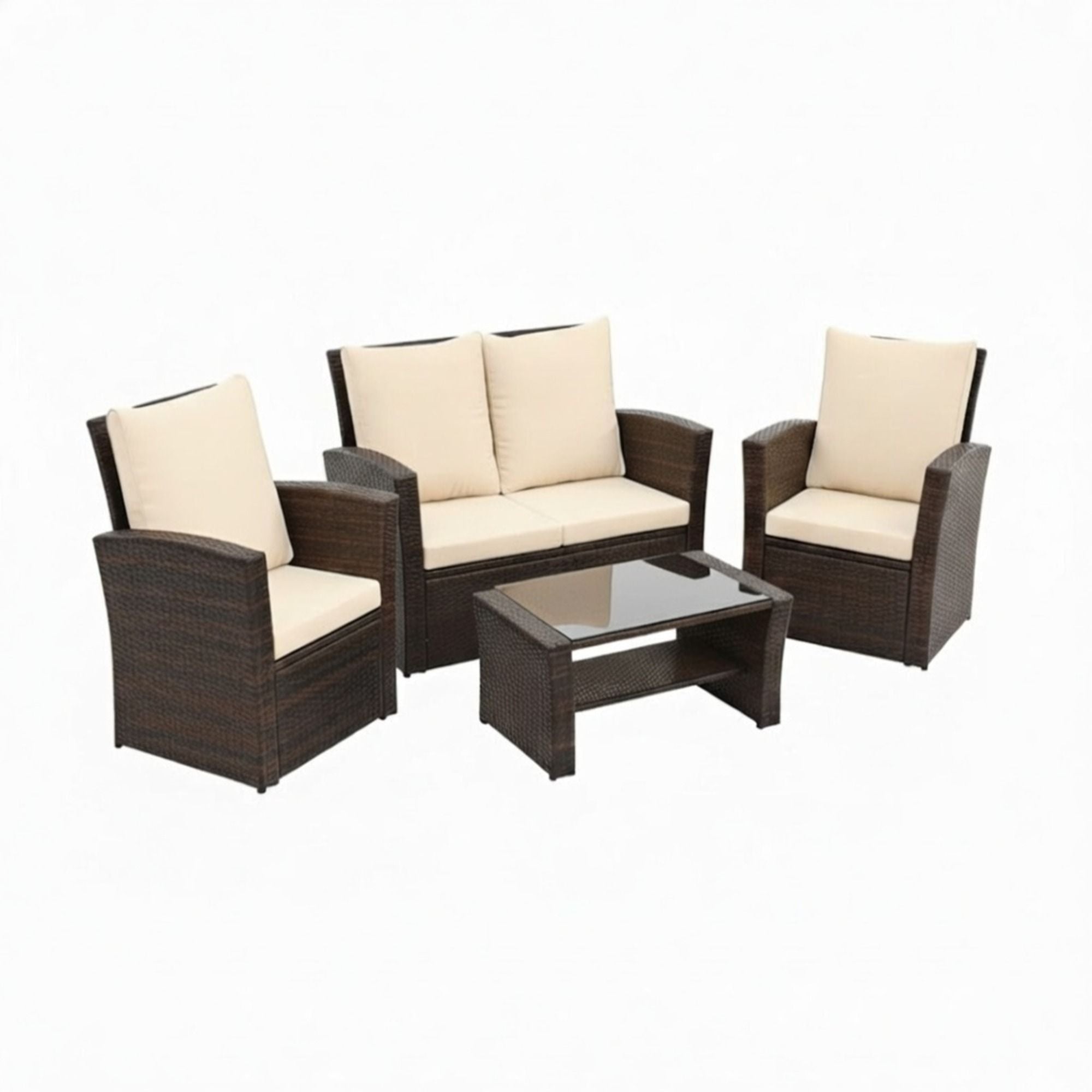 Modern Patio Set With Table And Cushions