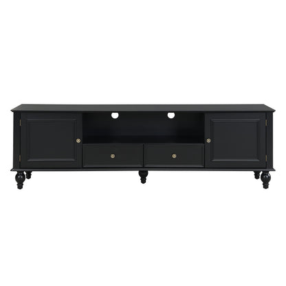 TV Stand For TVs Up To 80&quot;, Entertainment Center With Open Compartment