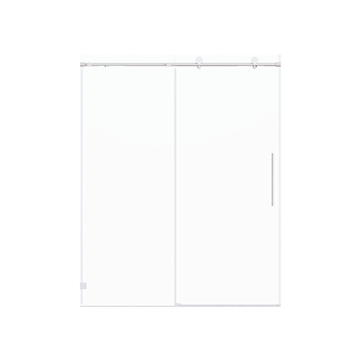 Frameless, Single Sliding Soft Close Shower Doors, 5/16" Sgcc Tempered Glass