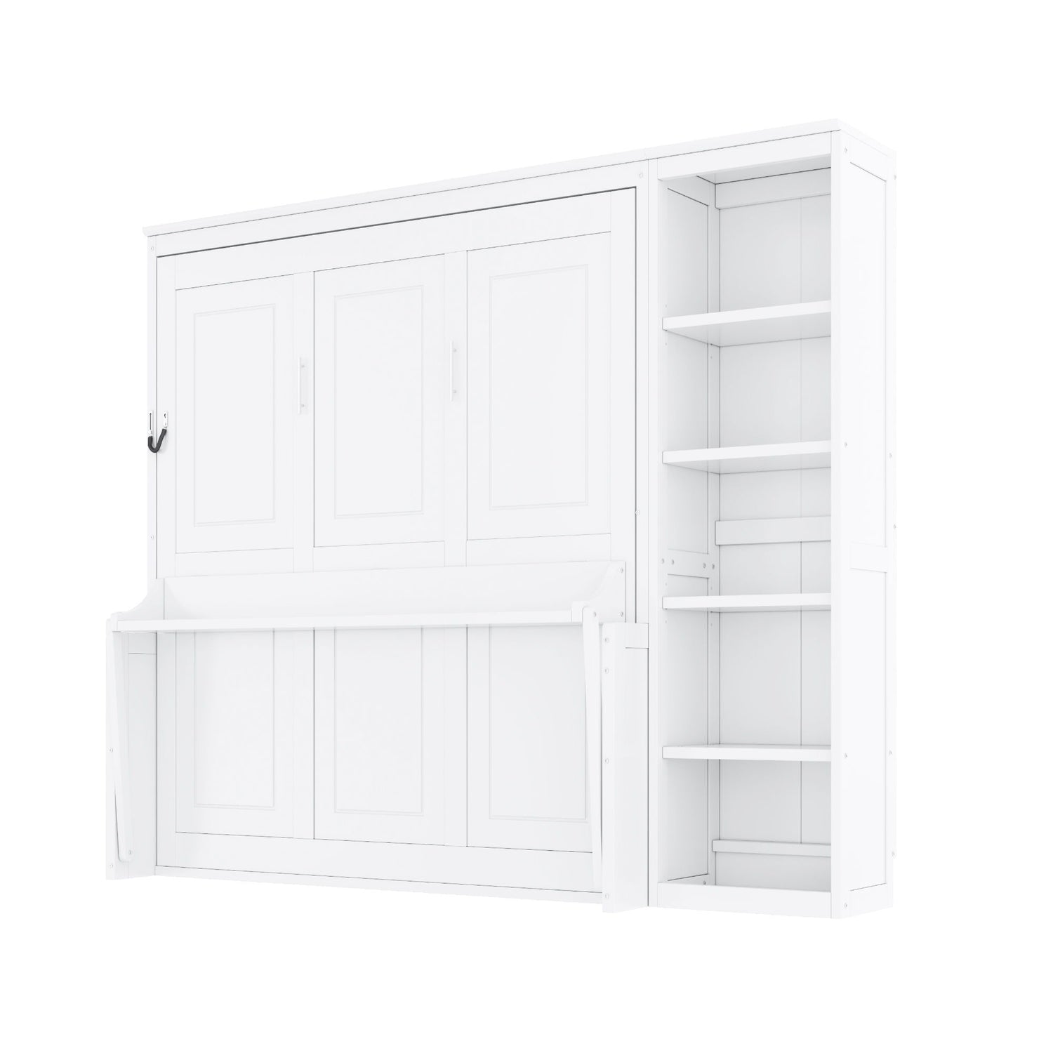 Sturdy Murphy Bed With Desk And Bookshelf