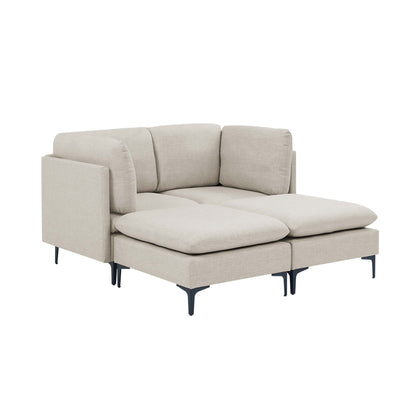 Upholstered Modular Sectional &amp; Tall Legs