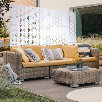 Outdoor &amp; Indoor Metal Privacy Freestanding Decorative Screen