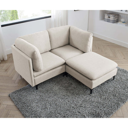 Upholstered Modular Sectional &amp; Tall Legs