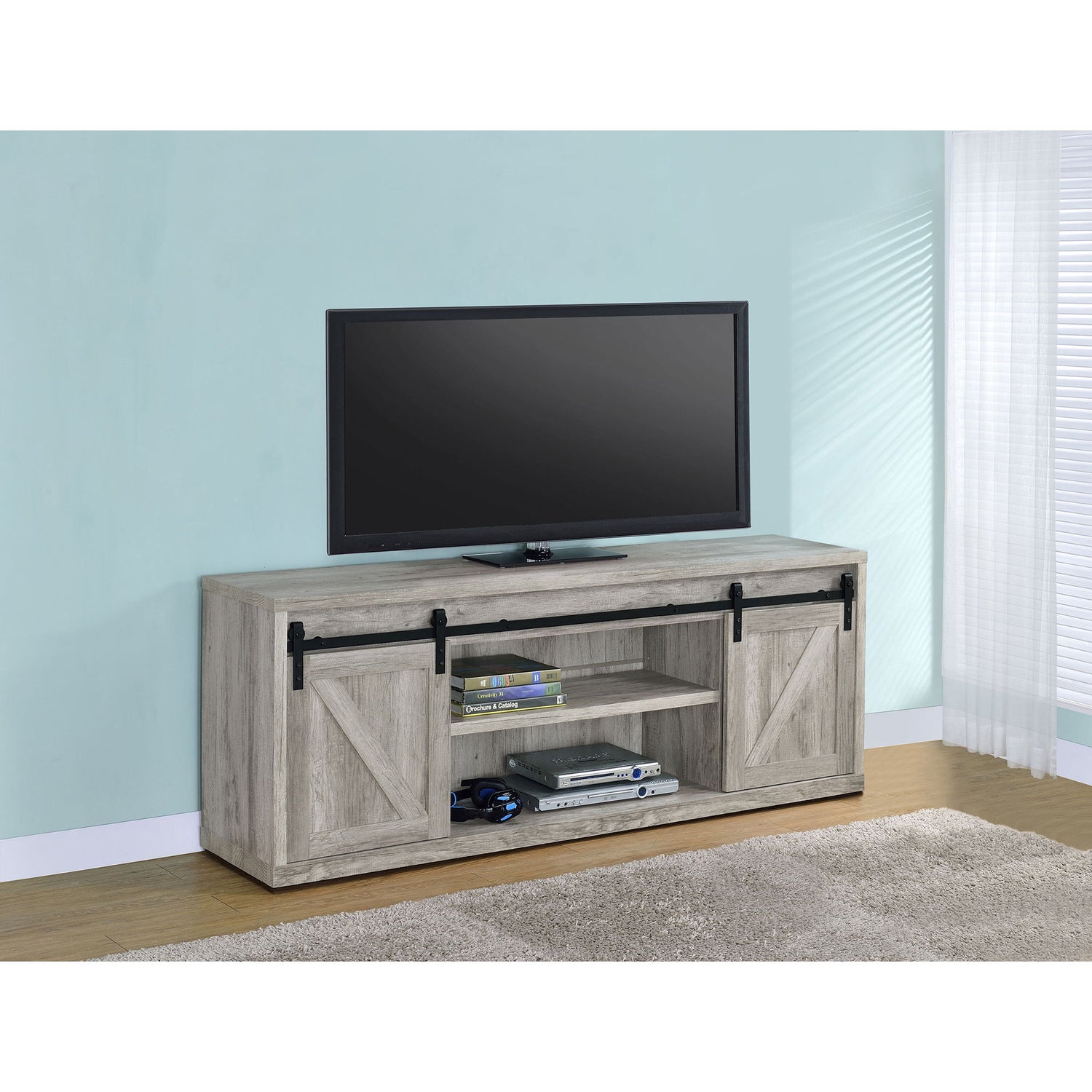 2 Door TV Stand - Driftwood