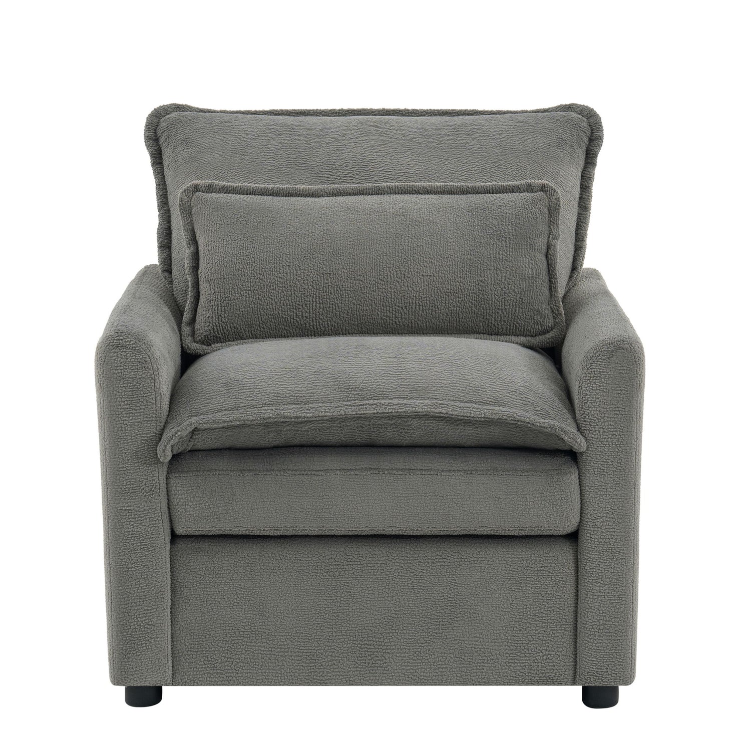 Modern Single Seat Accent Chair With Side Storage Pockets