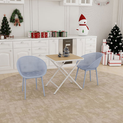 2 Pack Lounge Chair Set &amp; Folding Square Table