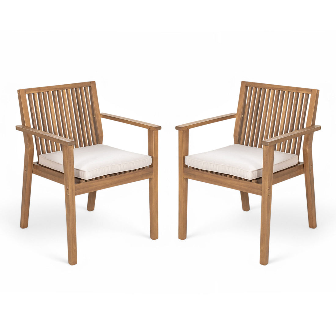 Patio Dining Chair, Comfortable Waterproof Seating (Set of 2)