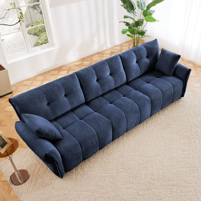 Modern Sofa &amp; Pillows, Textured Cover, High Rebound Cushions