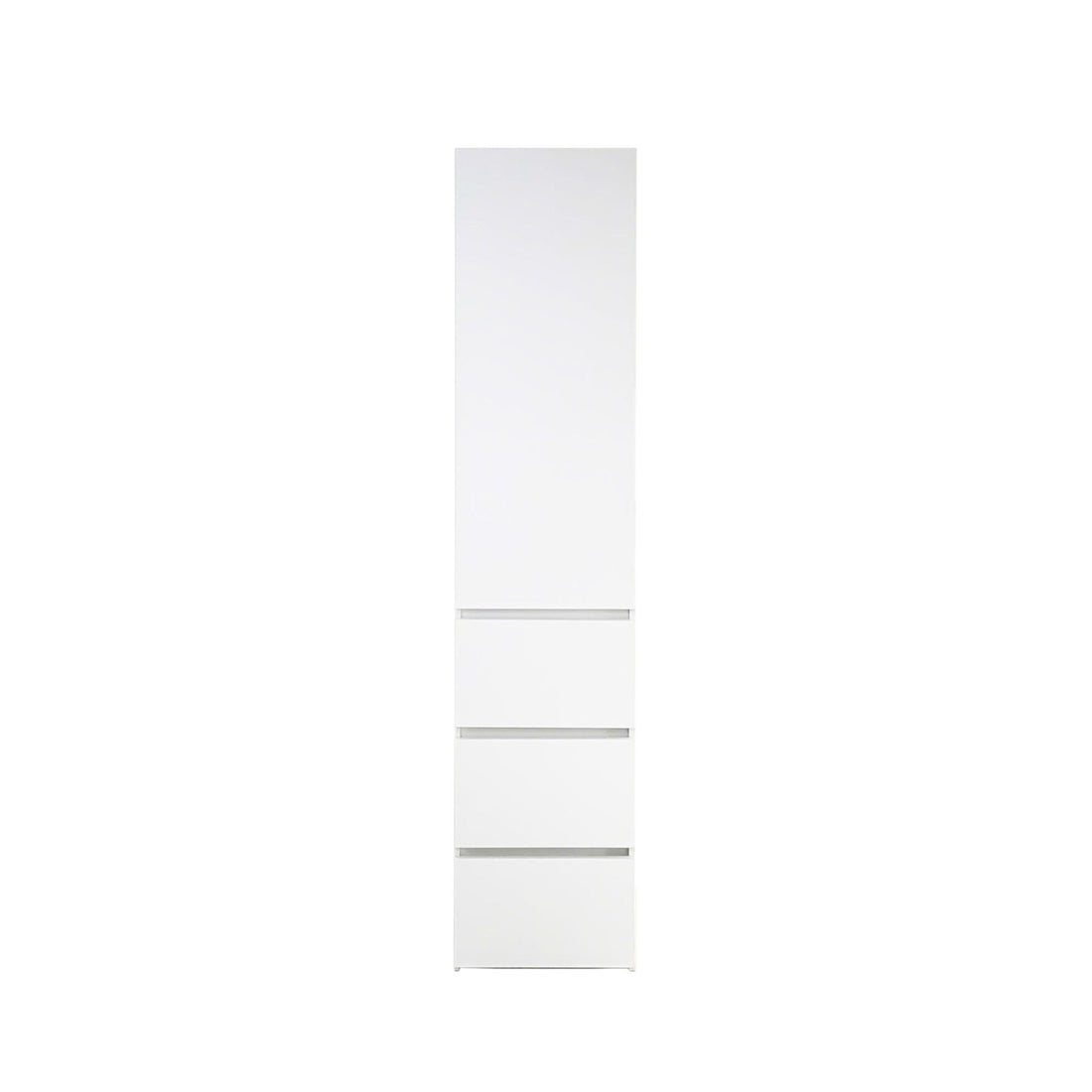 Elise - Slim Modular Wood Closet Cabinet With Drawers In Durable Melamine And Wood 71&quot; Height - White
