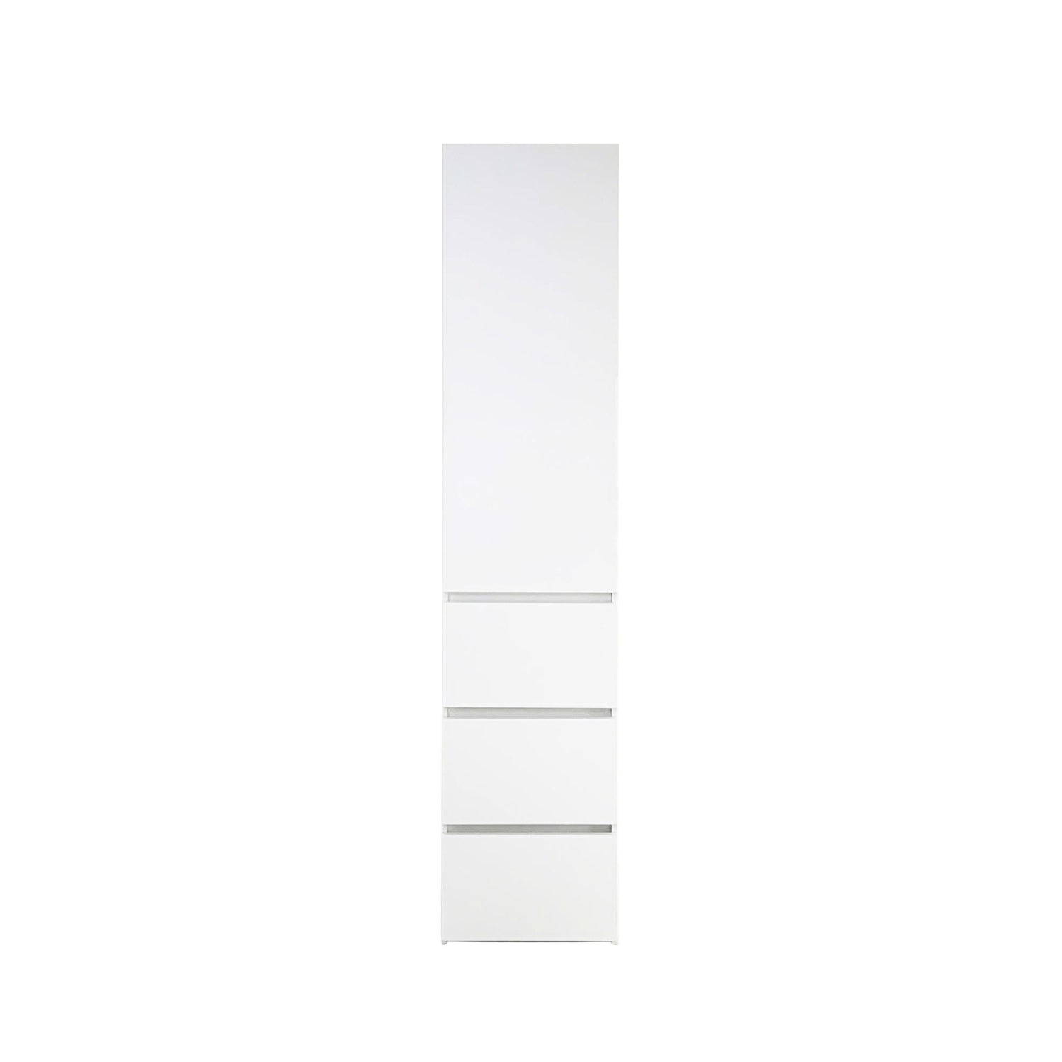 Elise - Slim Modular Wood Closet Cabinet With Drawers In Durable Melamine And Wood 71&quot; Height - White