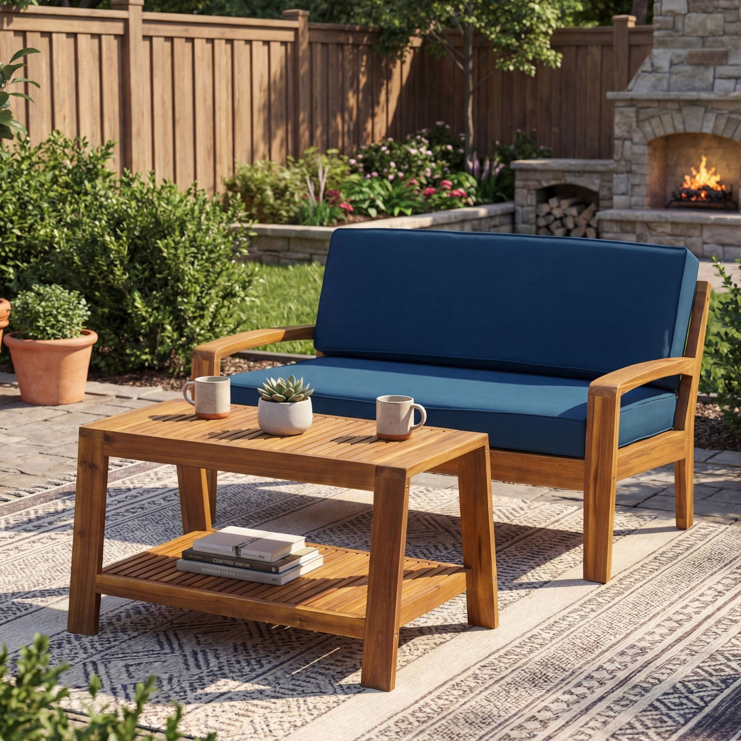 2 Piece Conversation Set, Loveseat &amp; Coffee Table